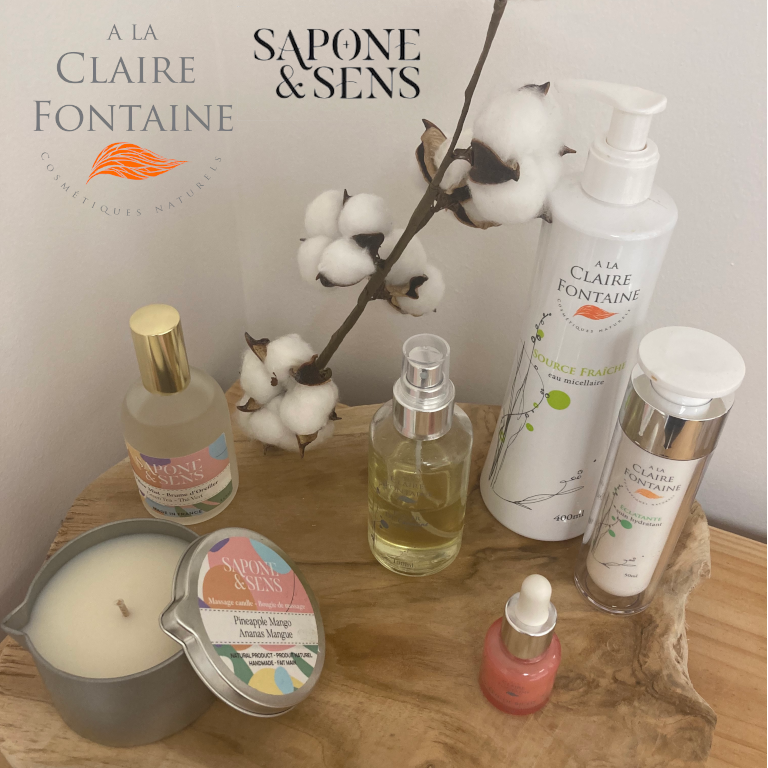 Produits Sapone & Sens et À la Claire Fontaine